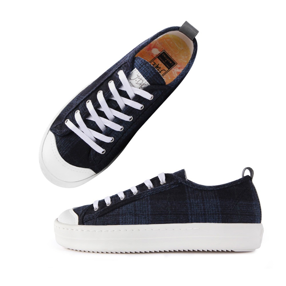 J. DOWL Sneakers Canvas Shoes SneakersSpurve Original Checked Navy JD00