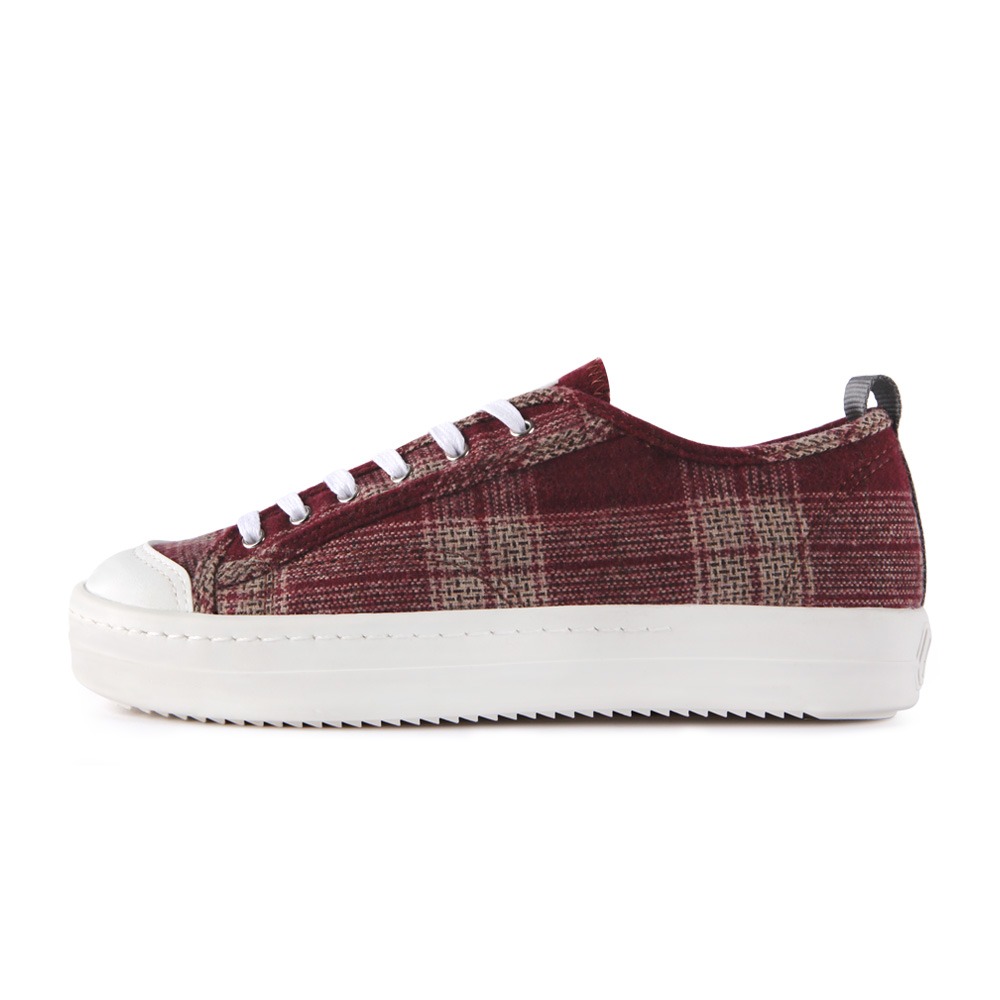 J. DOWL Sneakers Canvas Shoes SneakersSpurve Original Checked Burgundy JD00